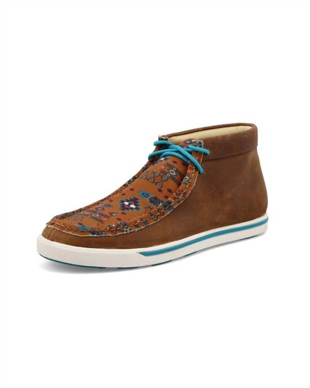 NEW WRANGLER women’s retro chukka lace up shoes in oiled saddle desert tan multi